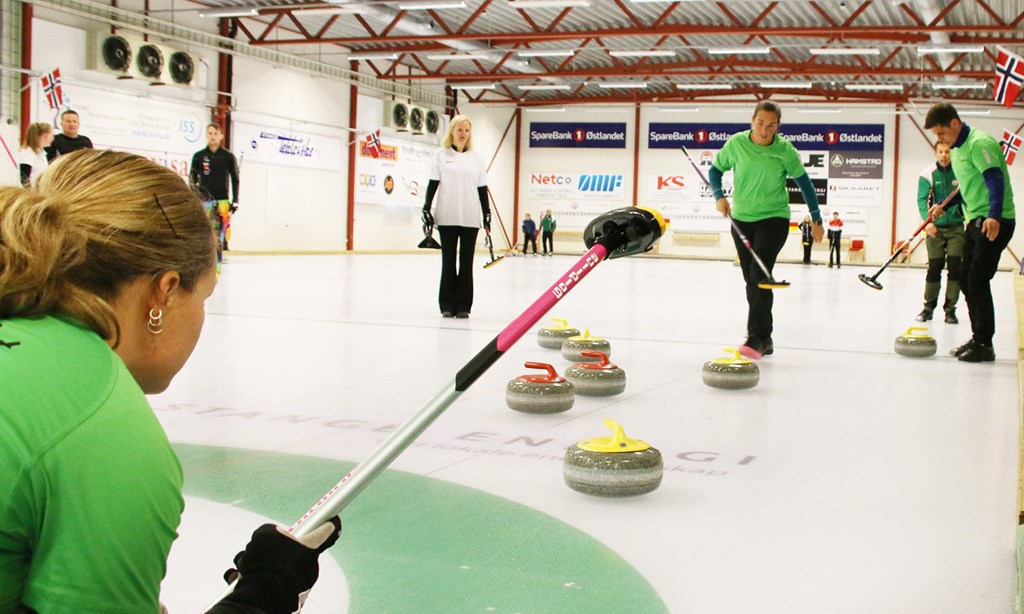 Fra NM miks 2018. Foto: Hedmarken Curlingklubb