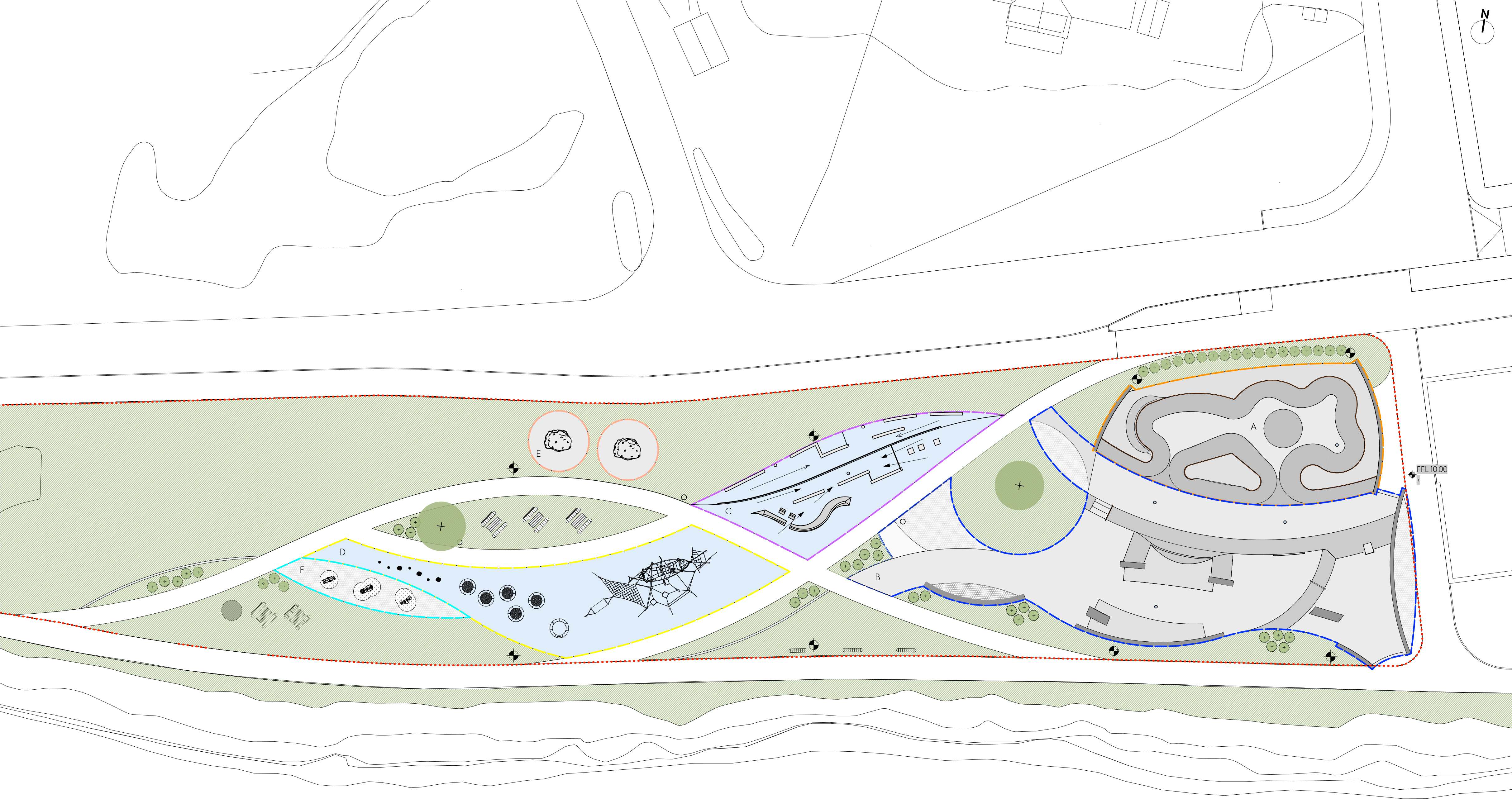 Oversiktskart over Strandpromenaden i Kongsvinger