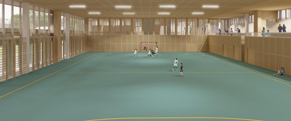 Illustrasjon av fleridrettshallen