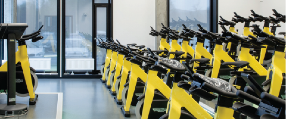 Sal med spinningsykler