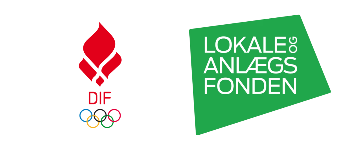 Logo for Danmarks Idrættsforbund og LOA-fonden