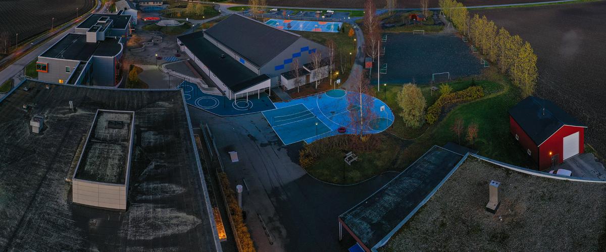 Dronebilde Skogn aktivitetspark