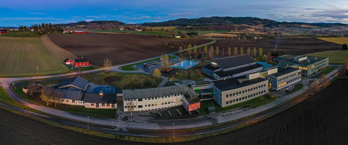 Dronebilde Skogn aktivitetspark