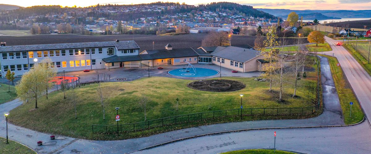 Dronebilde Skogn aktivitetspark