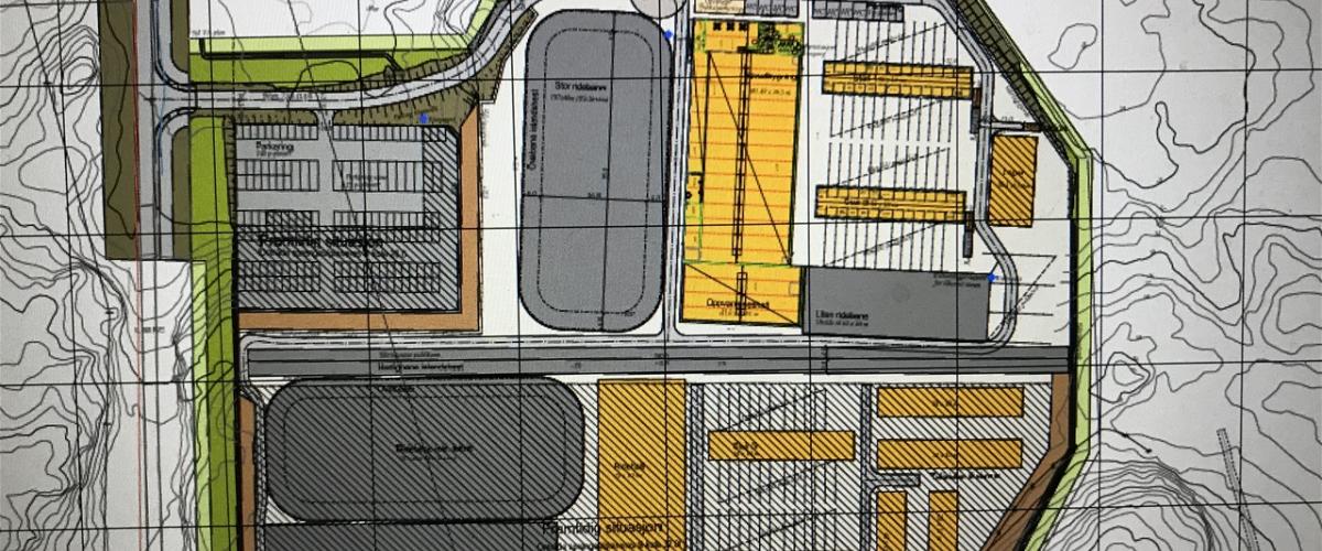 Oversikt over området. Foto: HHA Områdeskart over Haugaland Hestesport Arena