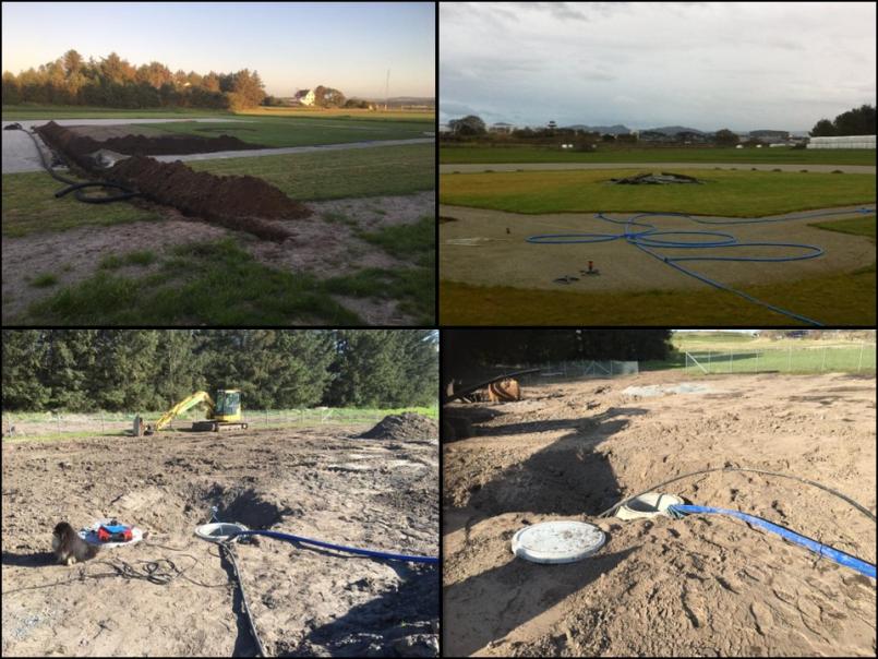 Kollasj fra dreneringsarbeidet