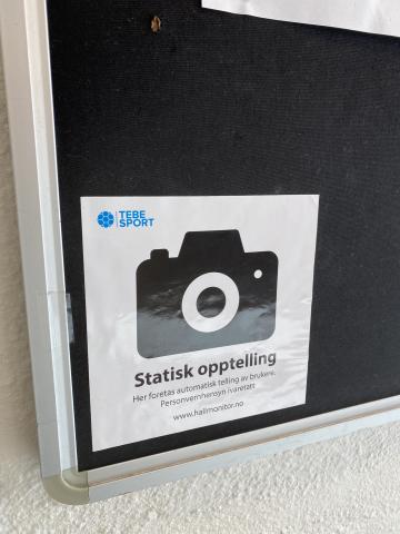 Overvåkning av antall besøkende i hall