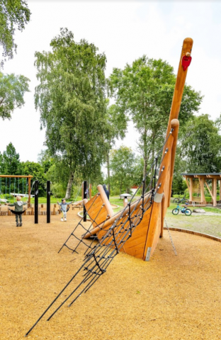 Klatrenett i Skjermvegen aktivitetpark