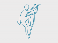 Illustrasjonsbilde med person som klatrer