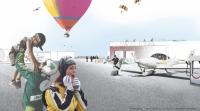 Ballong, fallskjerm, modellfly og annen luftsport.
