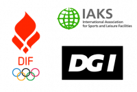 Logo Danmarks Idrætsforbund, DGI Outdoor og IAKS Nordic
