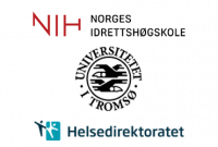 Logo Norges Idrettshøyskole, Universitetet i Tromsø og Helsedirektoratet