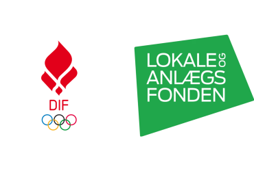 Logo for Danmarks Idrættsforbund og LOA-fonden